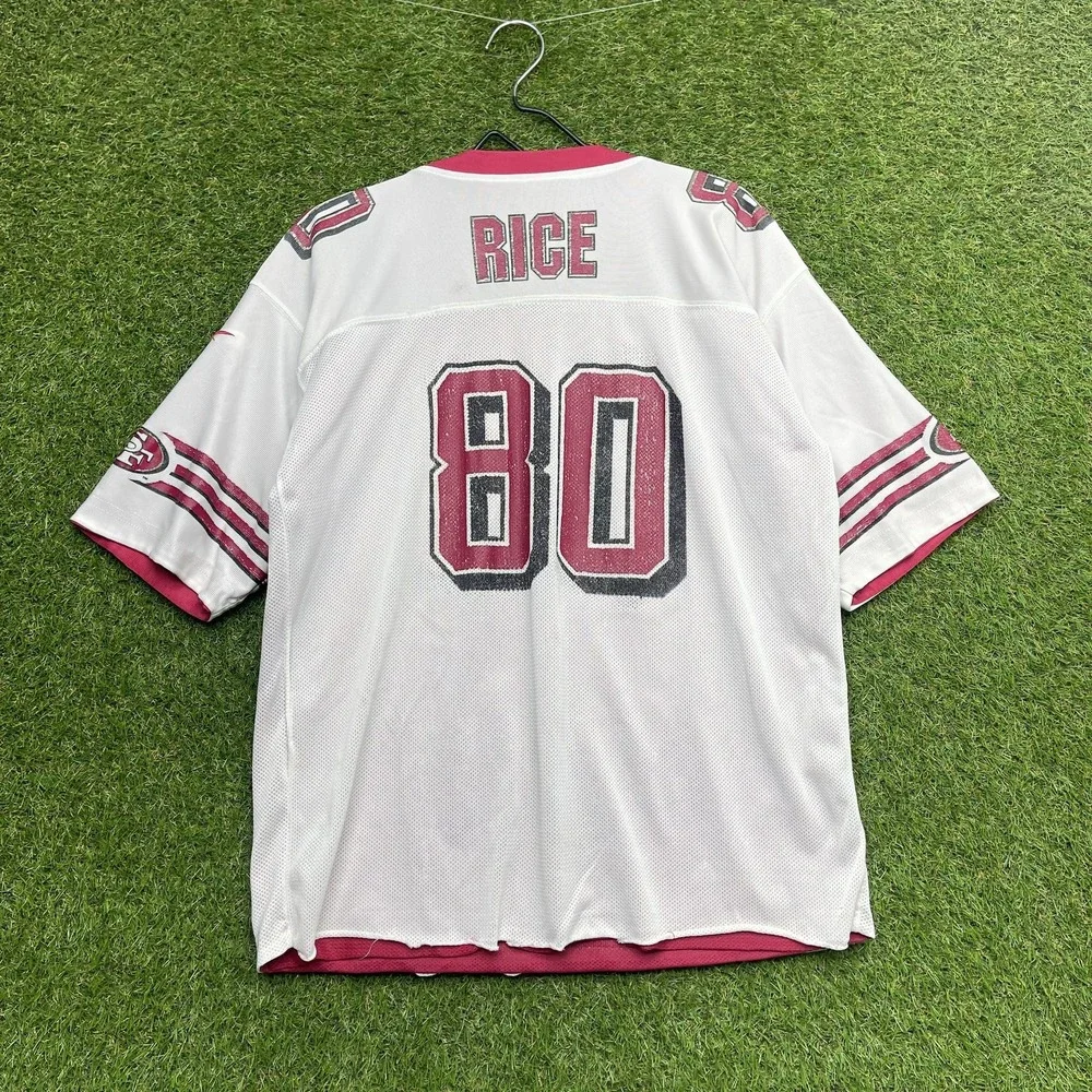 San Francisco 49ers Jersey Youth XL NFL Football Rice 80 Reebok Throwback